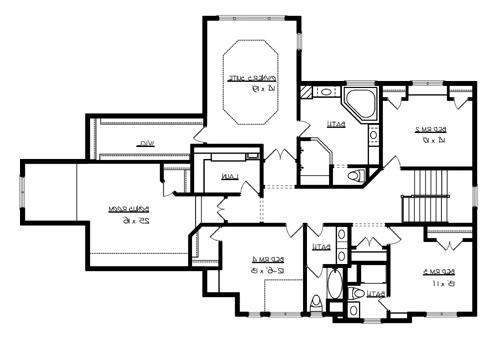 Upper Floor Plan image of Superior House Plan